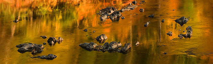 Fall Color and Rocks on the Rivanna River, Charlottesville, VA